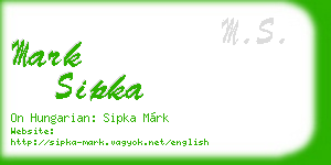mark sipka business card